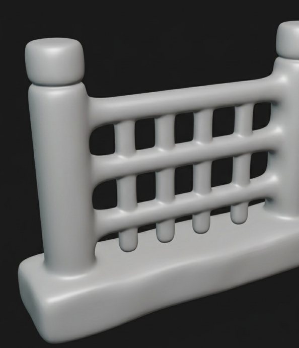 3D model of a fence