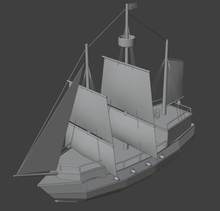 3D model of a pirate ship